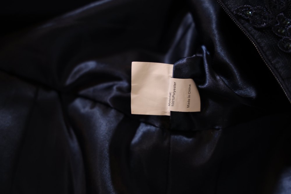 Second Hand elegantes Tüllabendkleid mit Spitze und ausgestelltem Rock, dunkelblau - Dein Kleiderladen