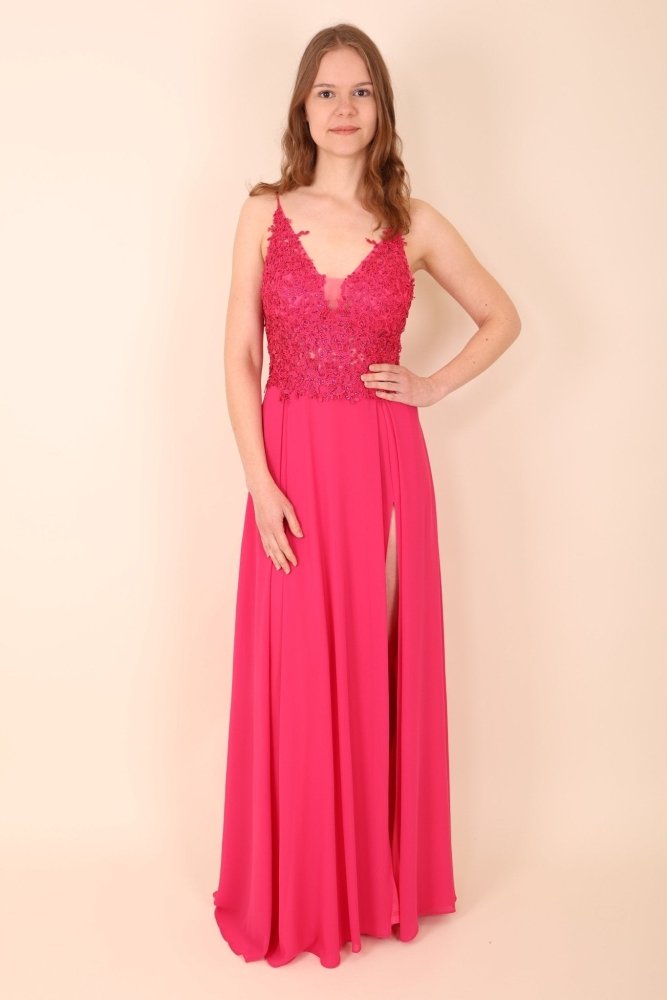 elegantes Ballkleid, pink - Dein Kleiderladen