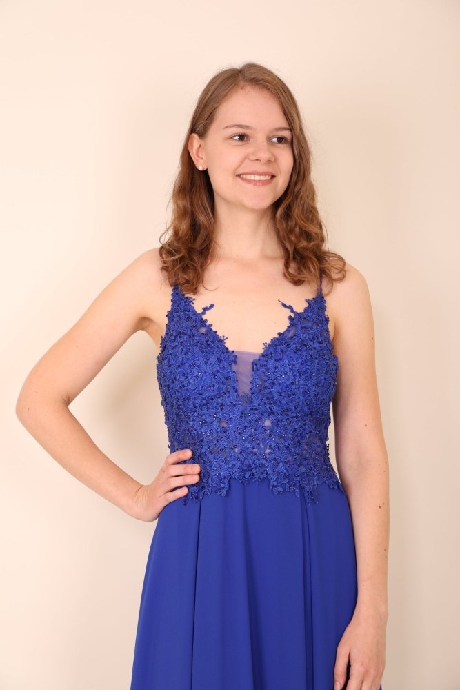 elegantes Ballkleid, royalblau- Dein Kleiderladen