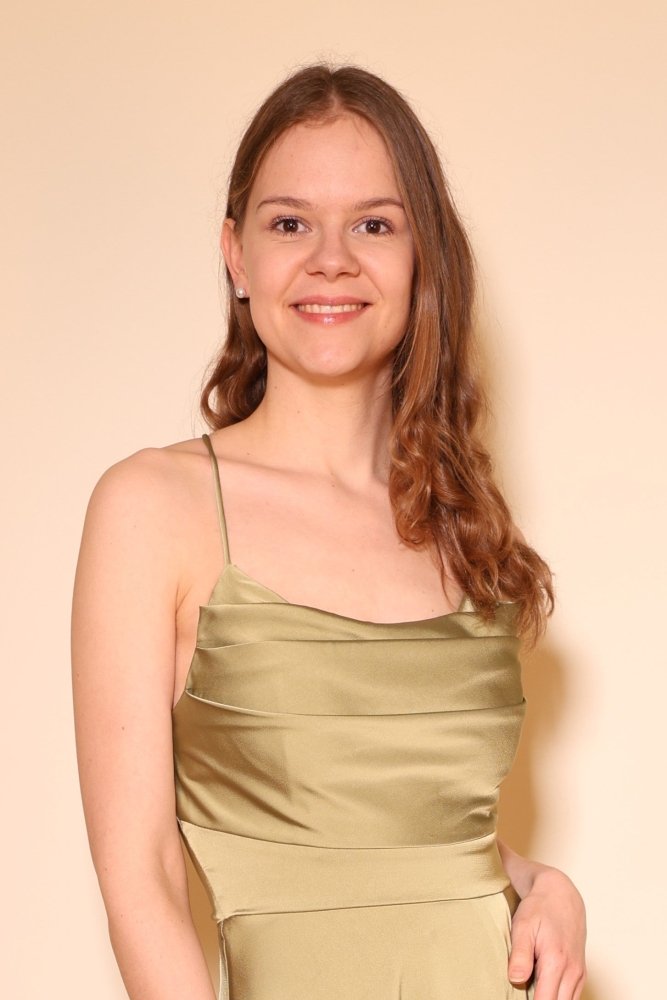 Langes Satin - Abendkleid mit Schlitz und Schnürung, oliv - Dein Kleiderladen