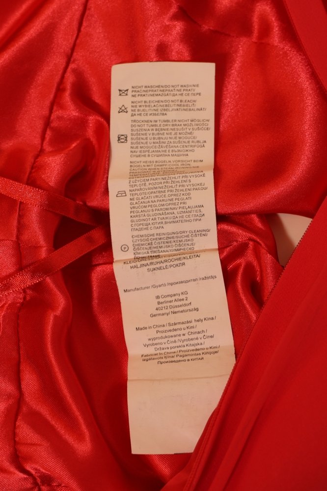Second Hand Chiffonkleid mit Rundhalsausschnitt, koralle - Dein Kleiderladen