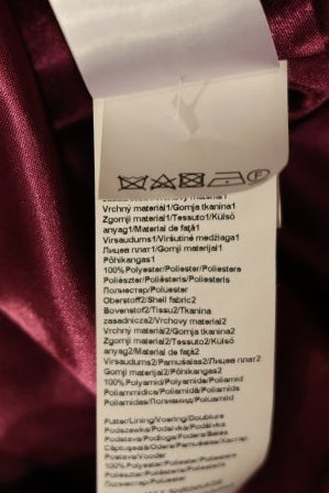 Second Hand fein besticktes Chiffon - Abendkleid mit tiefem Rückenausschnitt, magenta - Dein Kleiderladen
