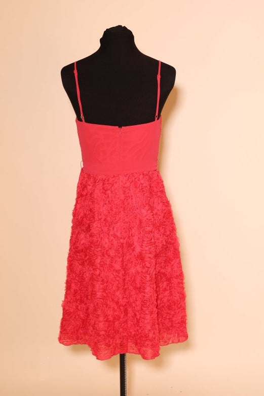 Second Hand kurzes Abendkleid mit besticktem Rock und Herzausschnitt, pink - Dein Kleiderladen